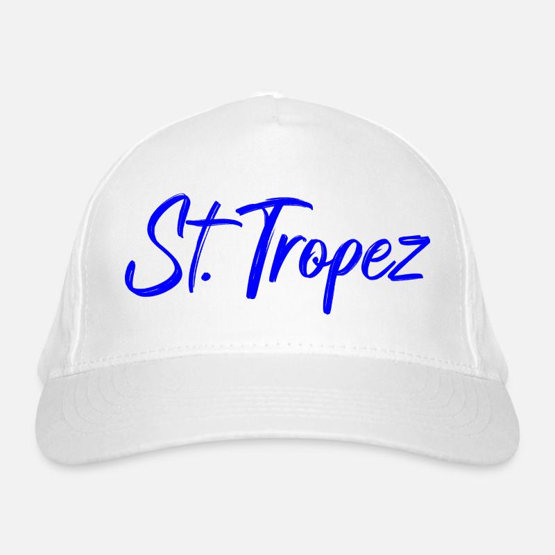St Tropez Küstenflair Blau Script Bio-Baseballkappe