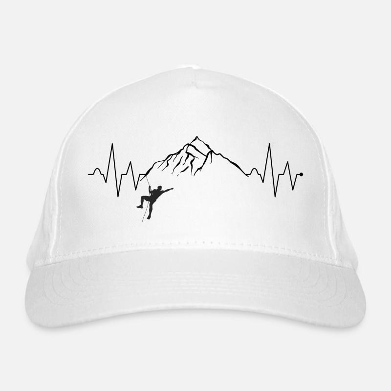 Climber Silhouette Rope Art Organic Baseball Cap