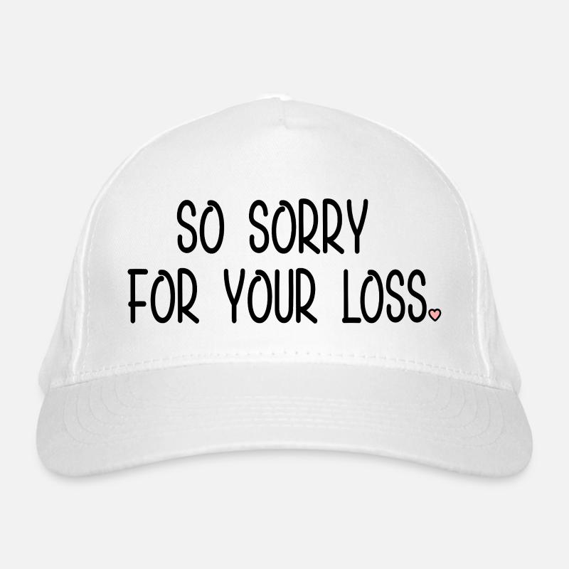 Désolé pour votre perte Cœur Casquette classique bio