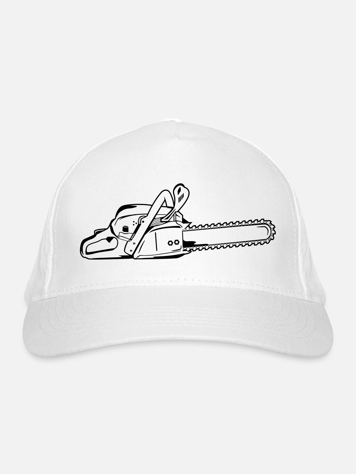 Tronçonneuse - Casquette classique bio - blanc - Devant