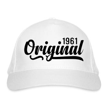 1961 Geburtstag 64 Jahre Alt, retro 1961 - Bio-Baseballkappe - Weiß - Vorne