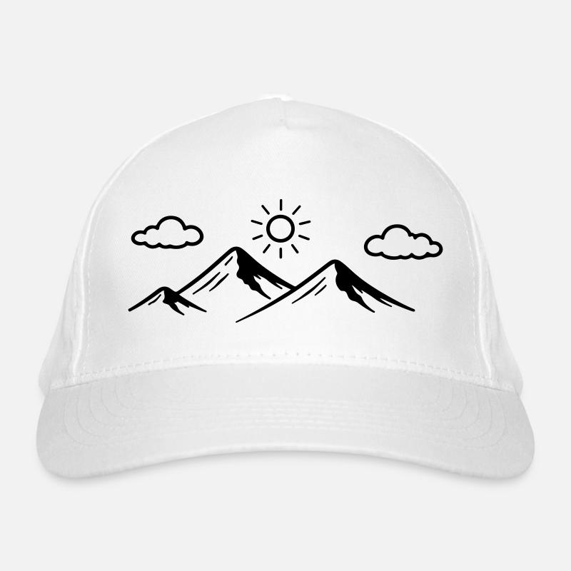 Mountains icon Organic Baseball Cap