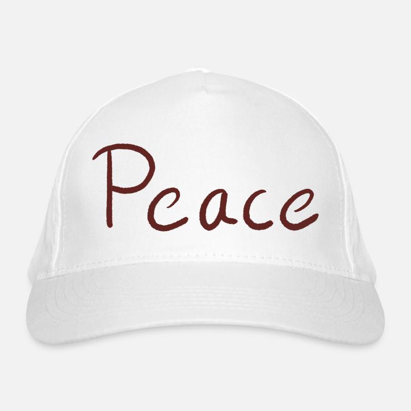 Frieden im Handletter-Stil Bio-Baseballkappe