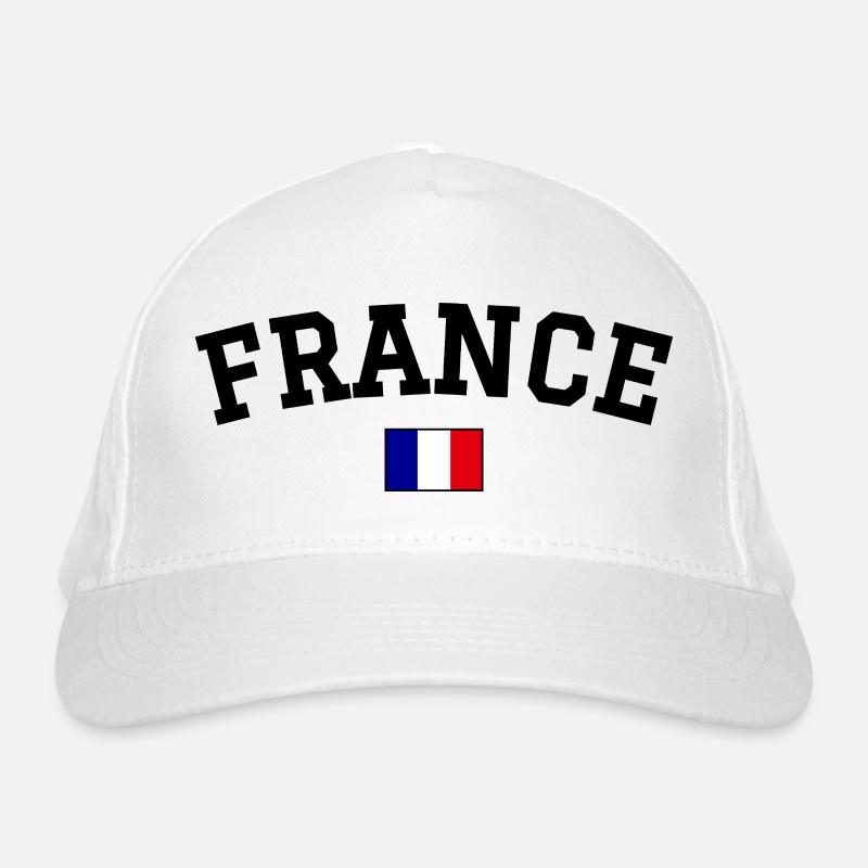 France Flagge Design Schwarz Bio-Baseballkappe