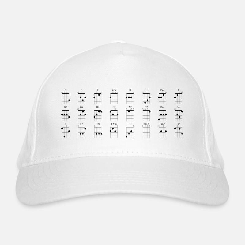 24 Diagramme de référence des accords de ukulélé fréquemment utilisés Casquette classique bio