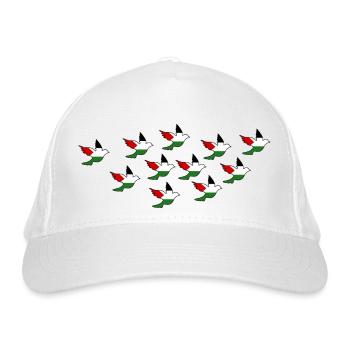 Palestina - Bio-Baseballkappe - Weiß - Vorne