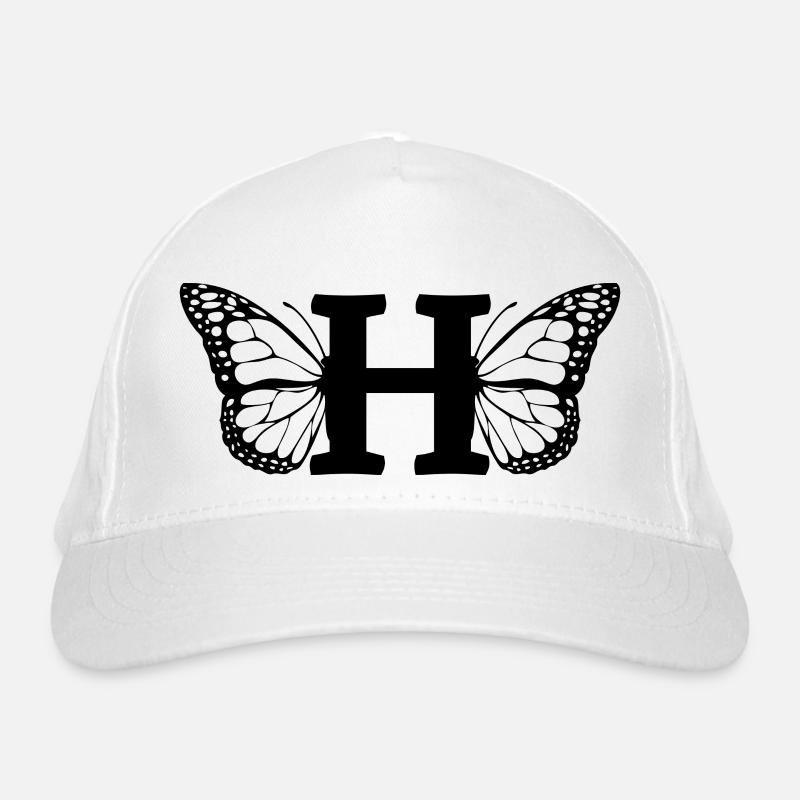 lettre h papillon Casquette classique bio
