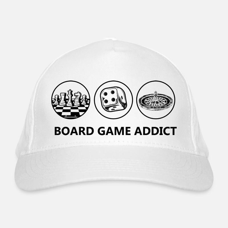 boardgame chess backgammon game night Bio-Baseballkappe