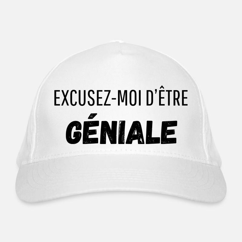 Excusez moi d’être géniale Casquette classique bio