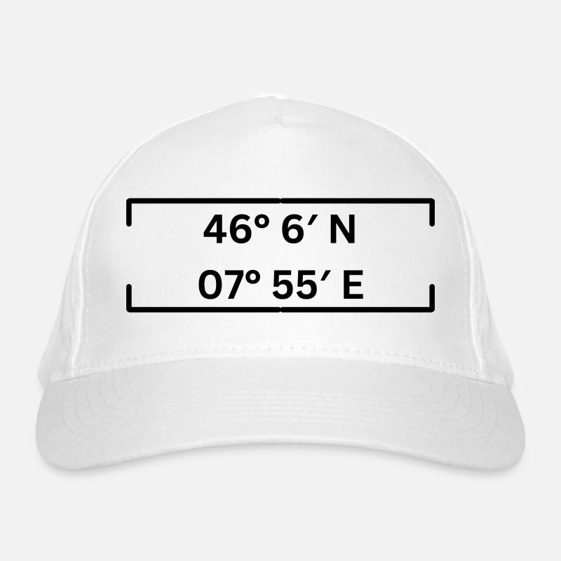 Coordinates Saas-Fee Minimalist Organic Baseball Cap