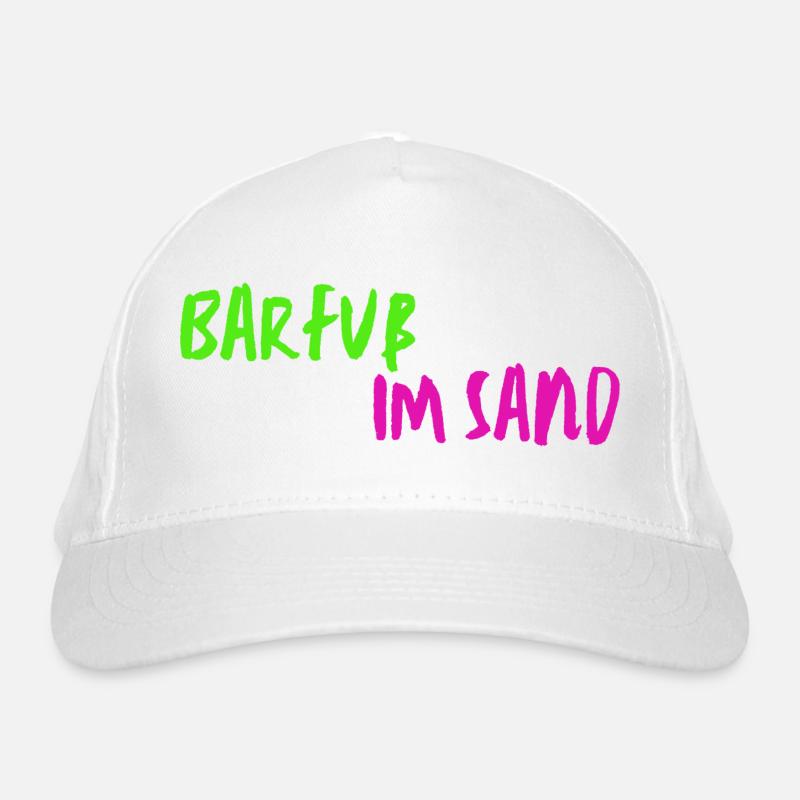 Barfuß im Sand Bio-Baseballkappe