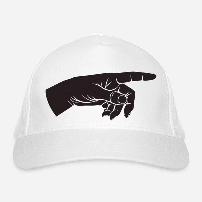 Zeigefinger, Hand, Da lang, Zeiger, Du bist Bio-Baseballkappe