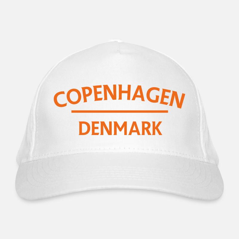 Copenhagen – Denmark Textdesign Organic Baseball Cap