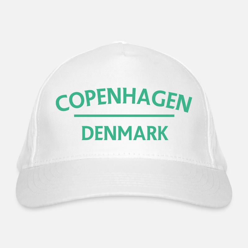 Kopenhagen – Dänemark Textdesign Bio-Baseballkappe