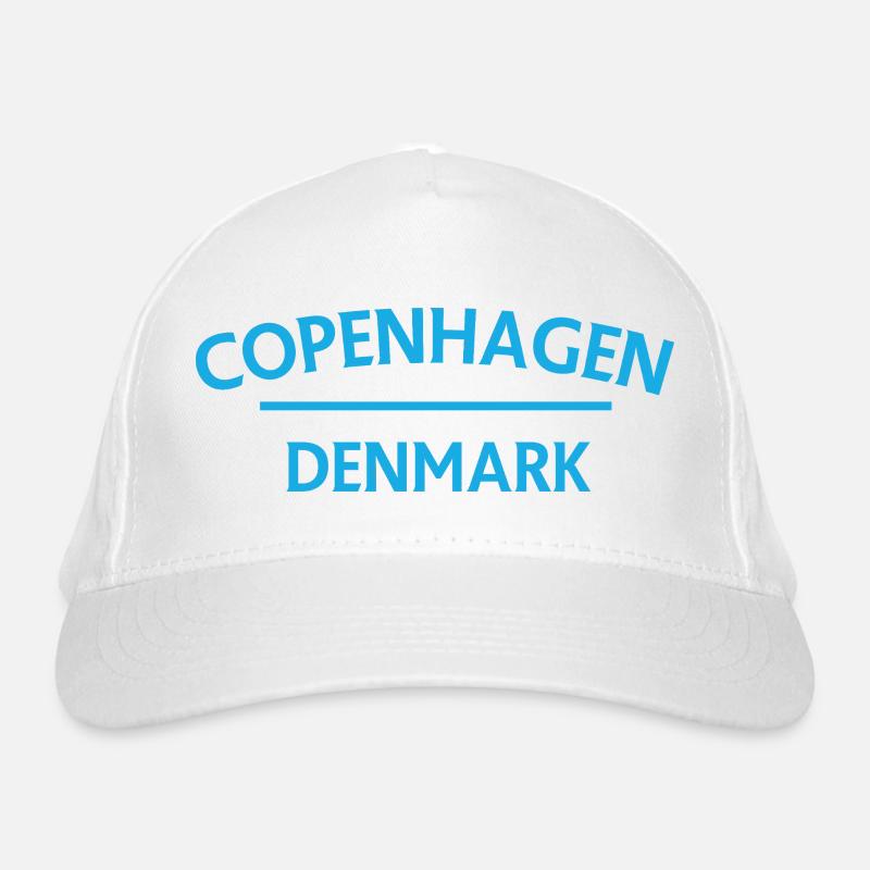 Copenhague – Danemark Textdesign Casquette classique bio