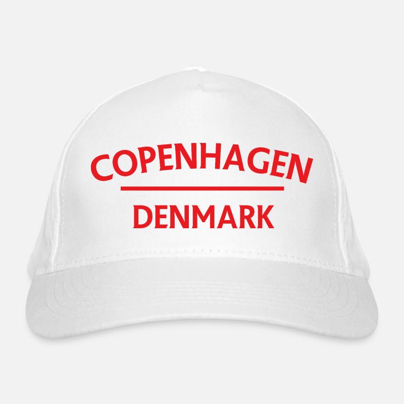 Kopenhagen – Dänemark Textdesign Bio-Baseballkappe