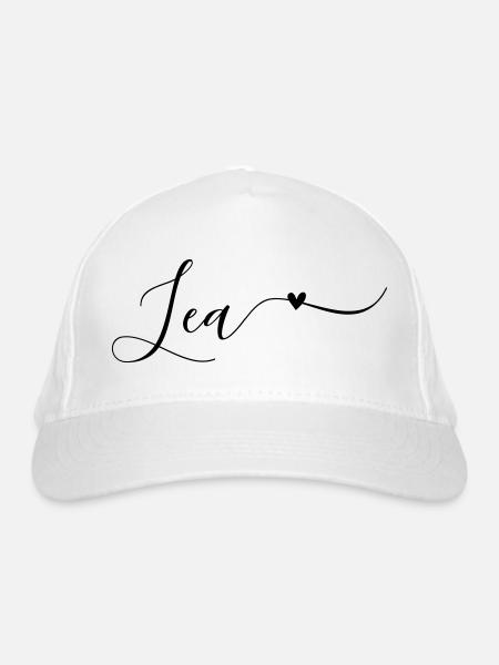 Lea Name First Name Decorative - Organic Baseball Cap - white - Front