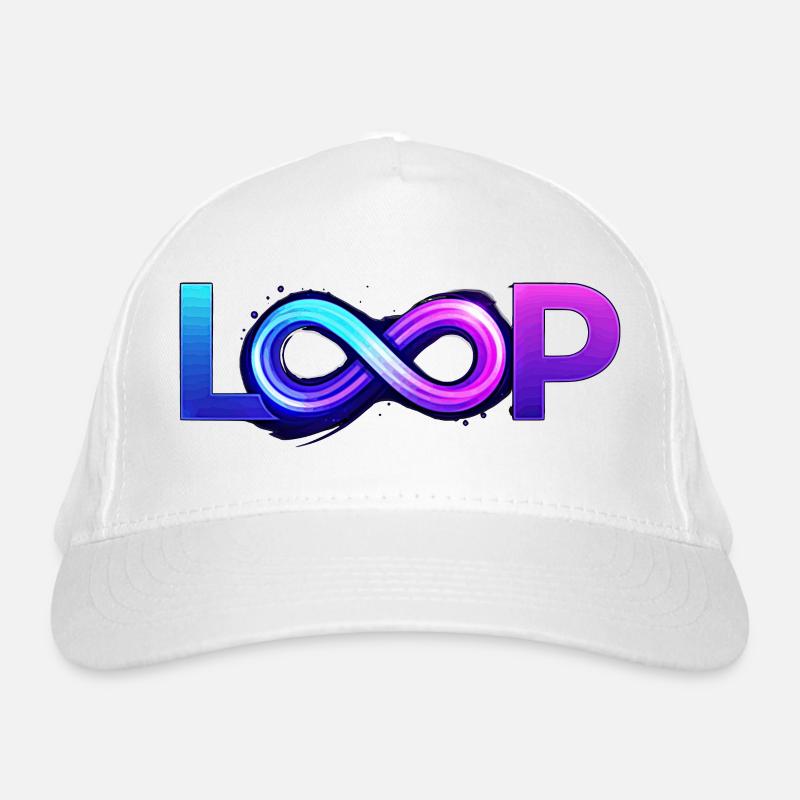 Neon Loop Unendlichkeit Bio-Baseballkappe
