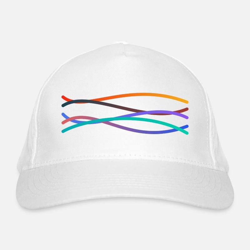 Bunte Wellengänge Bio-Baseballkappe