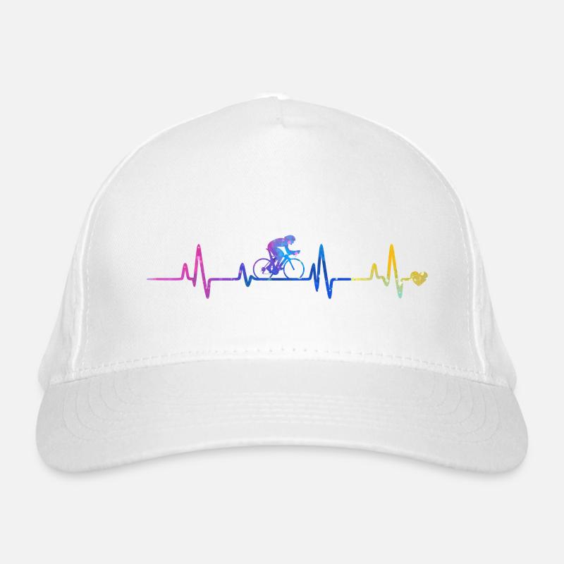 Heartbeat Cyclist Gradient Organic Baseball Cap
