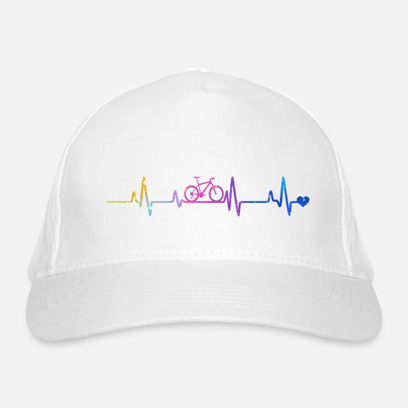 Herzschlag Radfahrer Gradient Bio-Baseballkappe