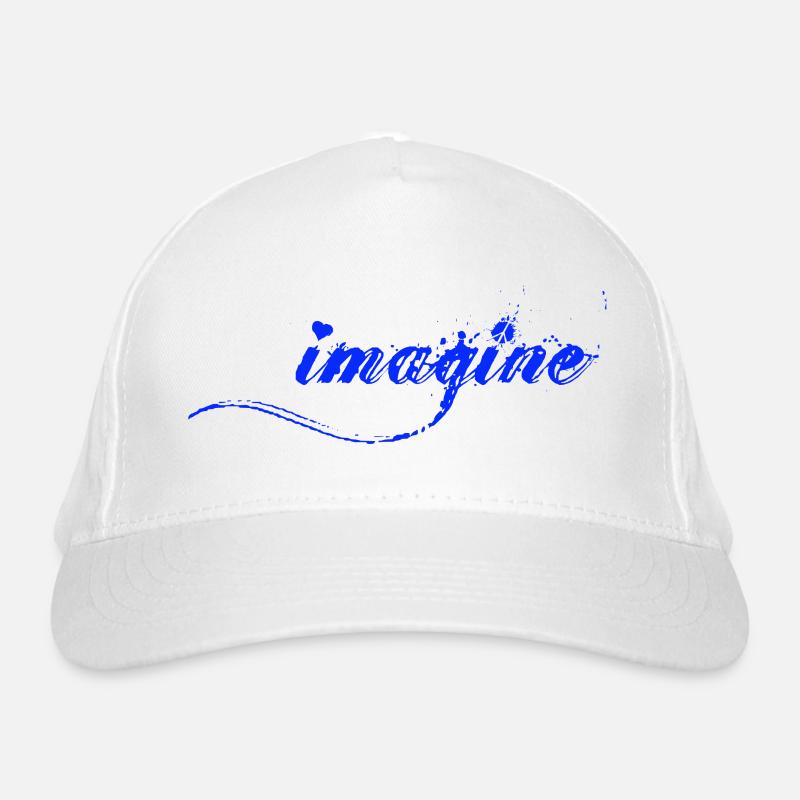 Imagine there is Peace and Love, Schrift Organic Baseball Cap