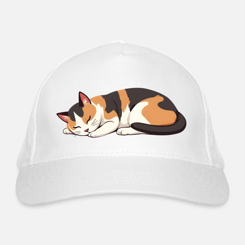 chat endormi Casquette classique bio