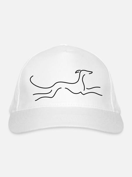 Windhund - Bio-Baseballkappe - Weiß