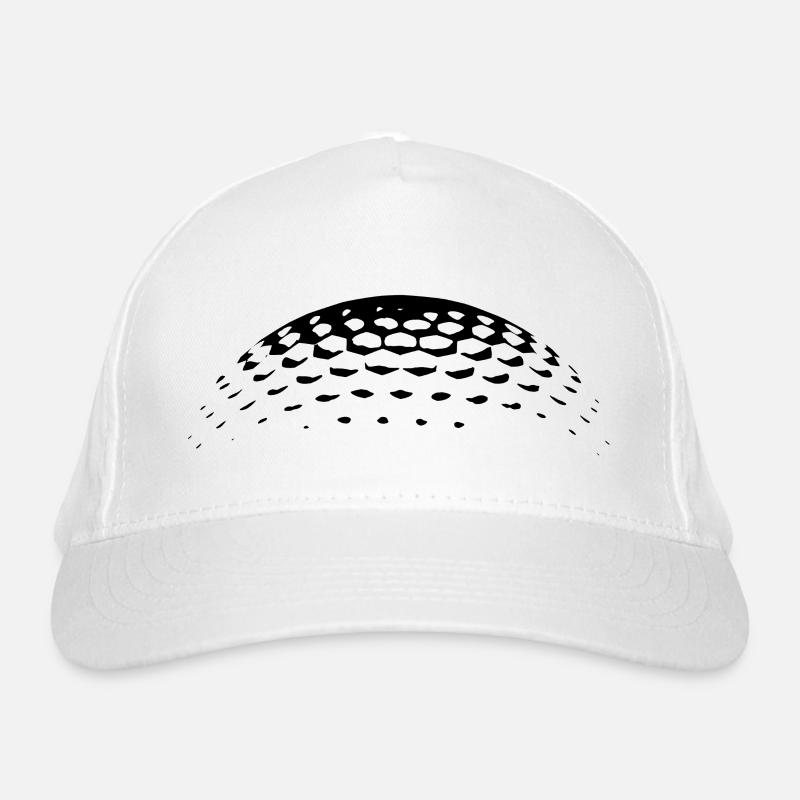 Golf ball on black Organic Baseball Cap
