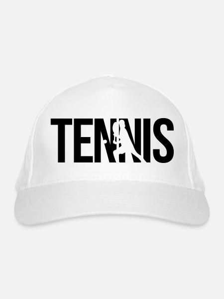 Tennis - Bio-Baseballkappe - Weiß