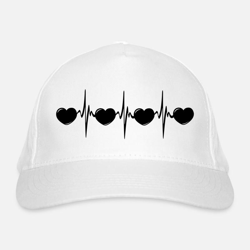 Herzfrequenz mit kleinen Herzen, Kardio-EKG Bio-Baseballkappe