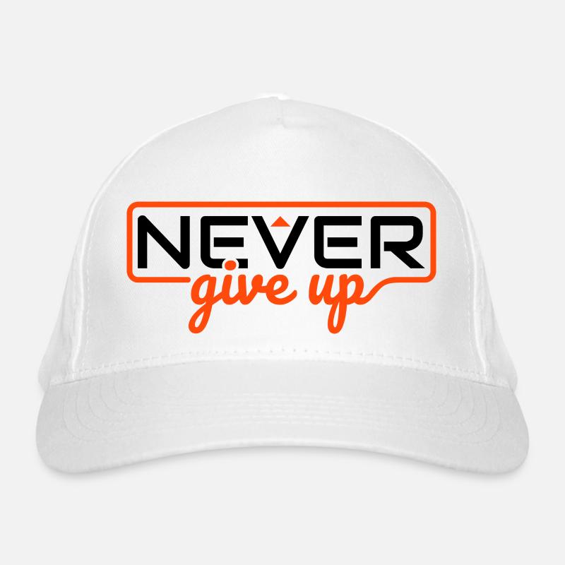 Niemals aufgeben Bio-Baseballkappe