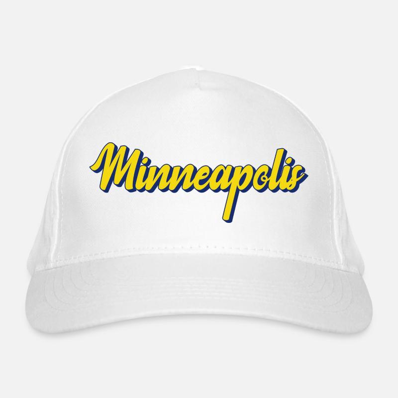 Minneapolis Schriftzug BlauGelb Bio-Baseballkappe