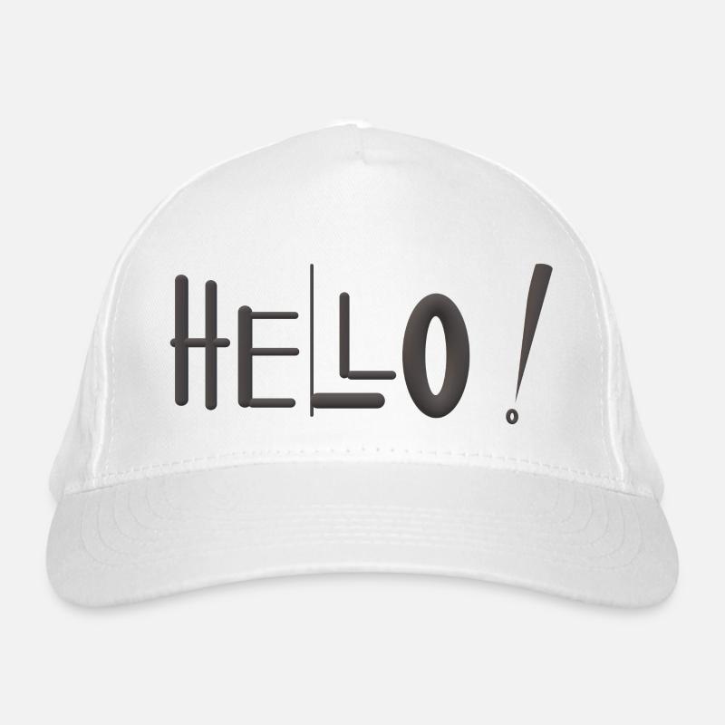 Hello Print von Iza Fabian,Shirt,Pullover und co. Bio-Baseballkappe