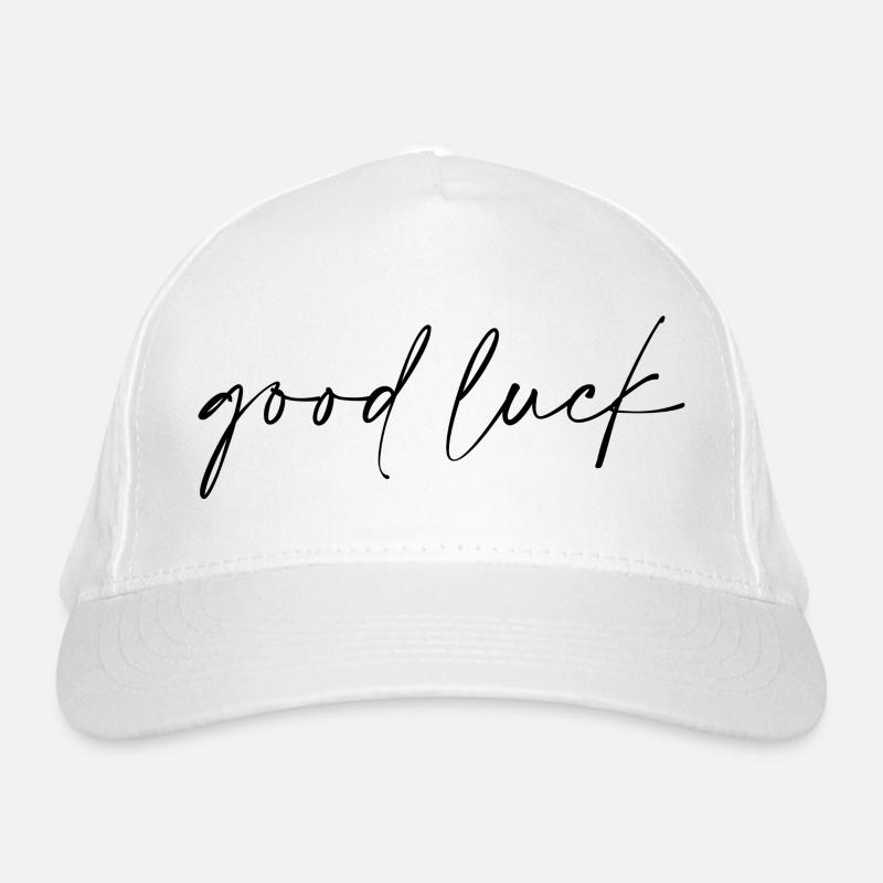 Viel Glück Schwarz Bio-Baseballkappe