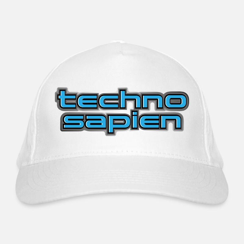 Techno Sapien - Organic Baseball Cap - white