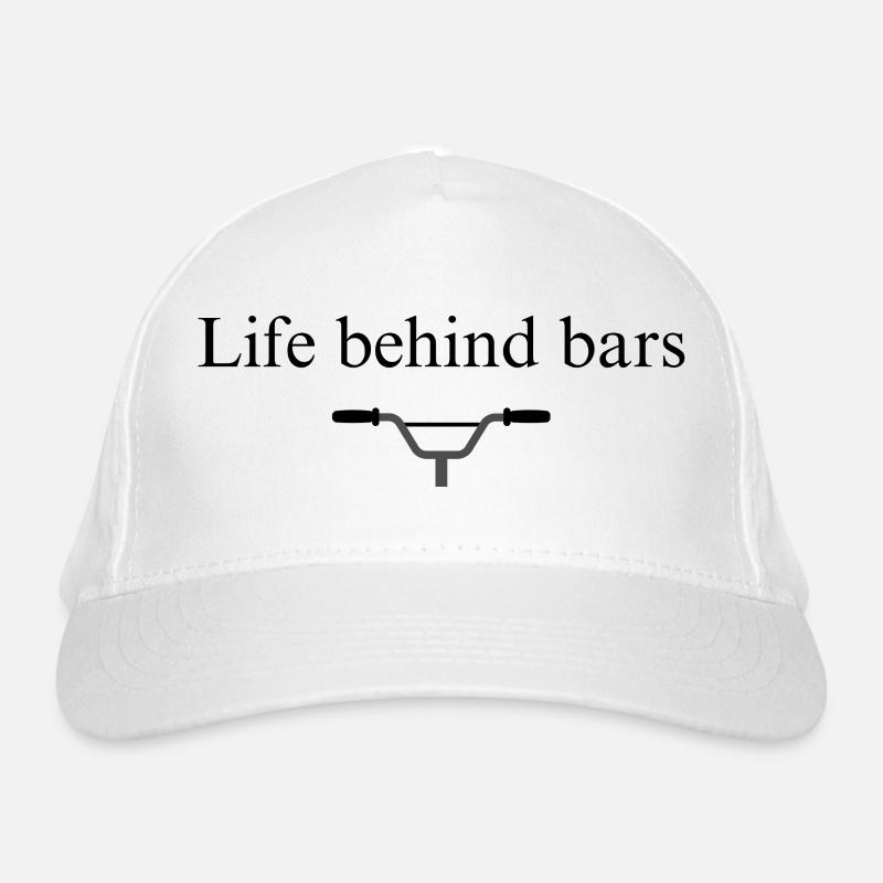Das Leben hinter Gittern - Geschenkidee für das Fahrrad Bio-Baseballkappe