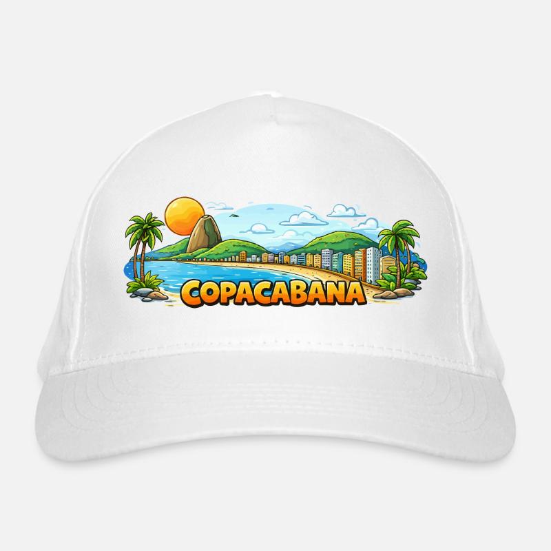 Copacabana Strandpanorama Bio-Baseballkappe