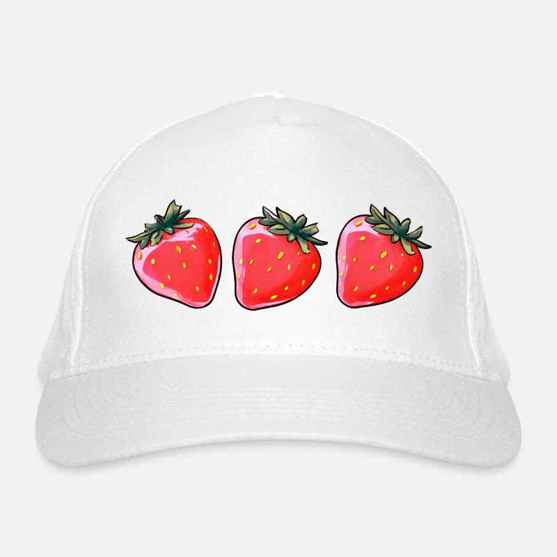 Cute strawberries Organic Baseball Cap