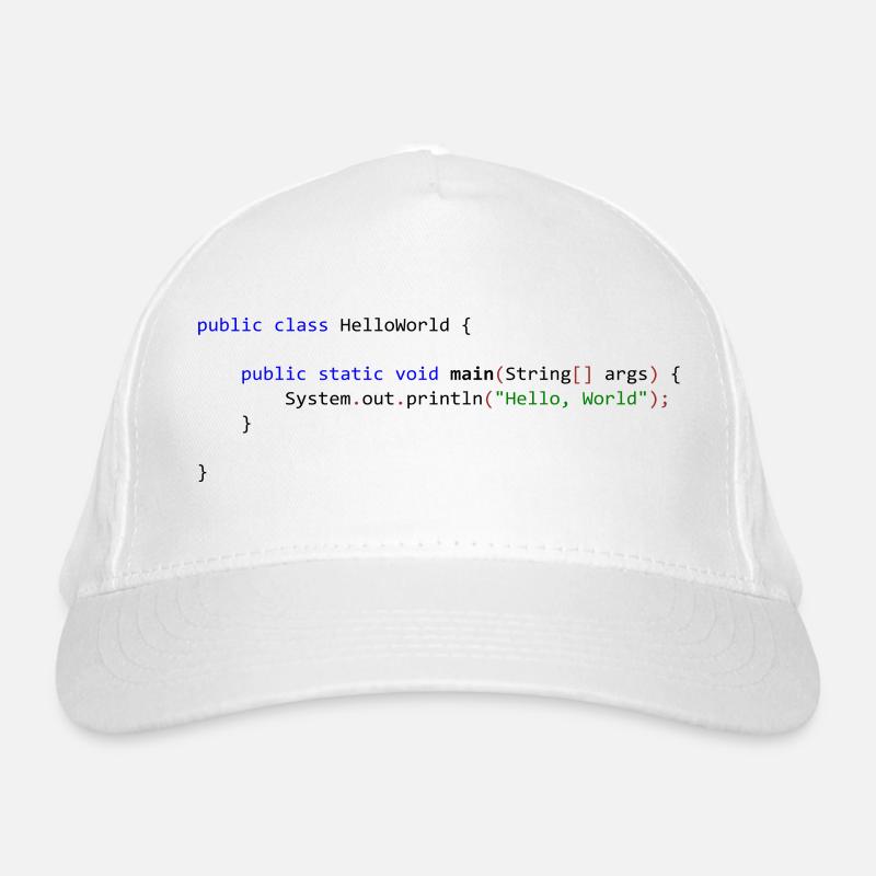 Bonjour tout le monde en Java Casquette classique bio