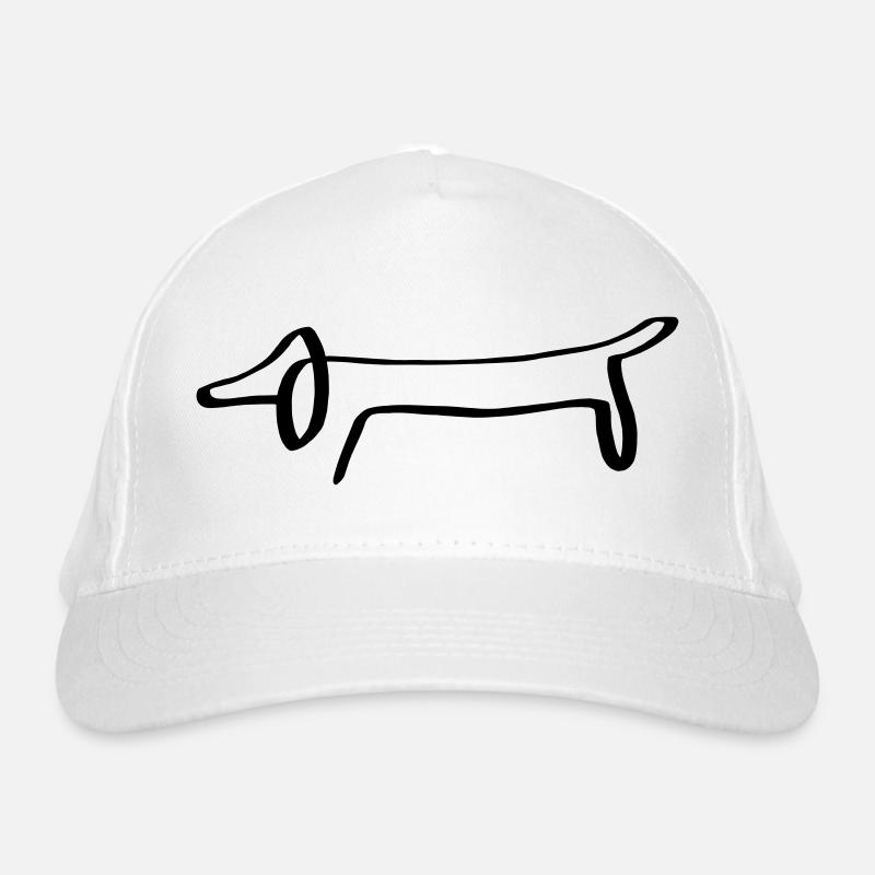 Lines Dachshund Organic Baseball Cap