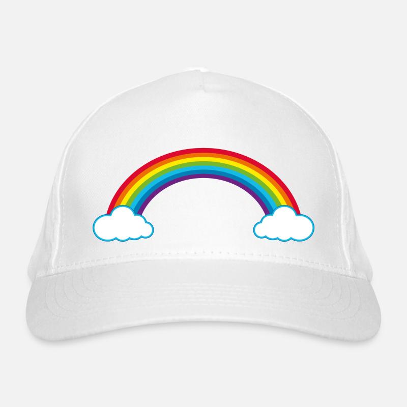 Regenbogen Wolken Sommer Gewitter Glück verliebt Bio-Baseballkappe