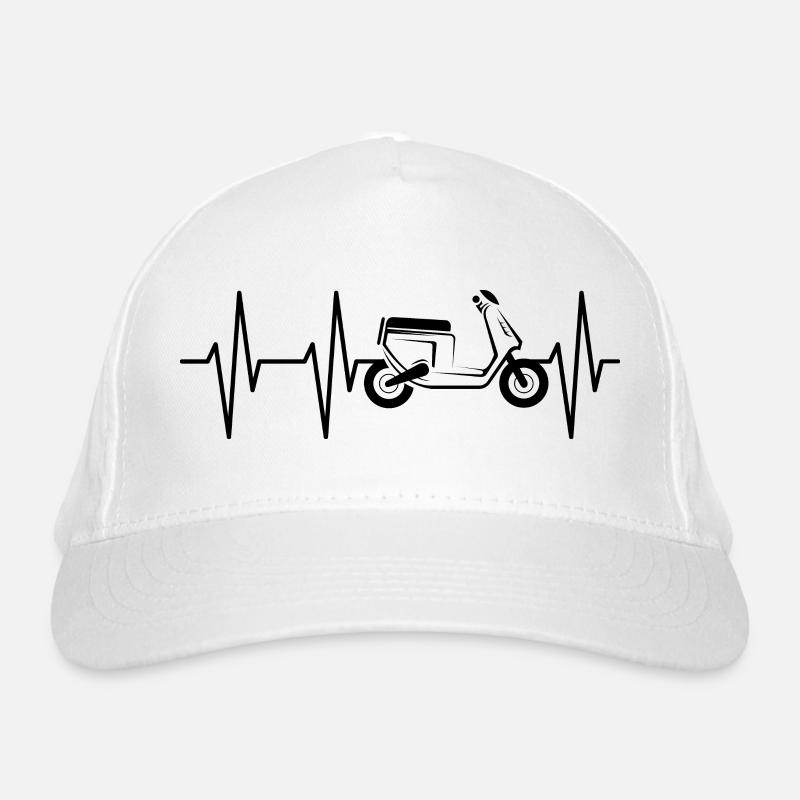 Herzschlag puls symbol roller scooter moped Icon Bio-Baseballkappe