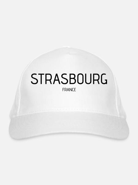 Strasbourg - Organic Baseball Cap - white - Front