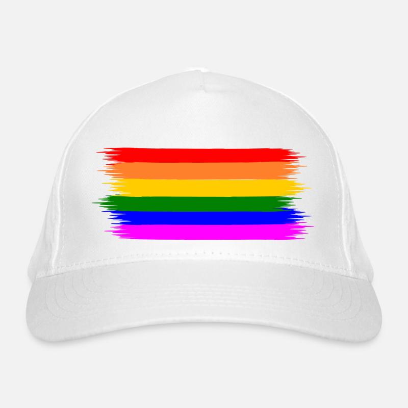 Regenbogen Regenbogenfahne Bio-Baseballkappe