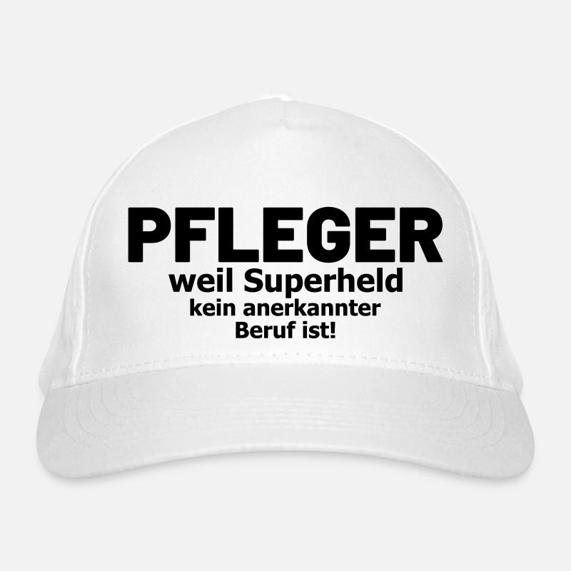 Pfleger Spruch Superheld Bio-Baseballkappe