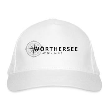 Wörthersee Kompass Design - Bio-Baseballkappe - Weiß - Vorne