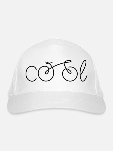 Fahrrad - Bio-Baseballkappe - Weiß