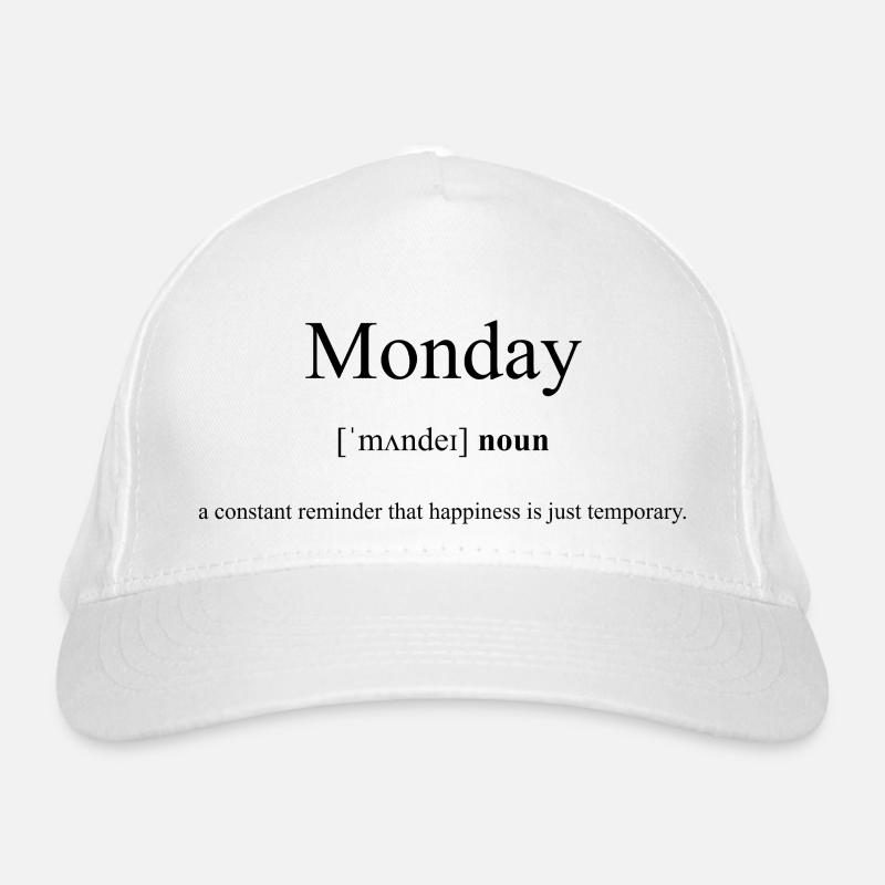 Monday | Montag Definition Dictionary Bio-Baseballkappe
