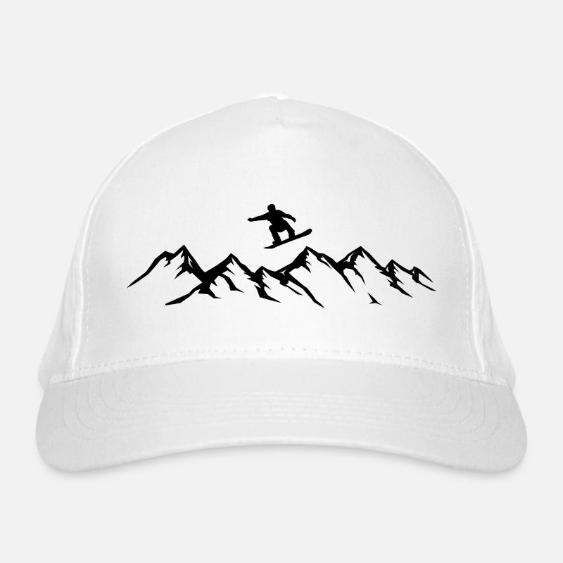 Snowboarder Berge Snowboard Bio-Baseballkappe